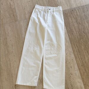 Loewe white Embroidered Trousers
